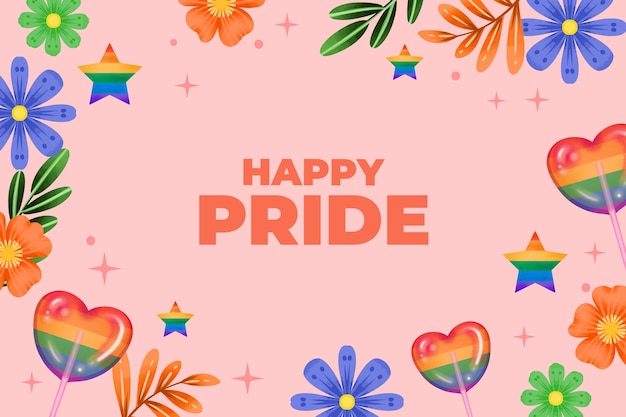 Free vector background for pride month celebration