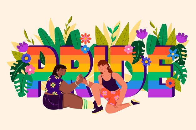 Free vector background for pride month celebration