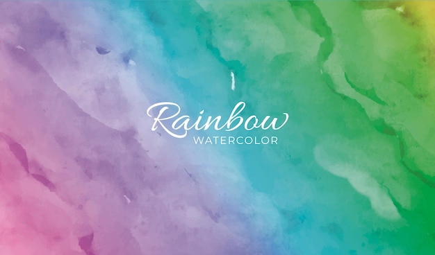 Free vector background rainbow in watercolor