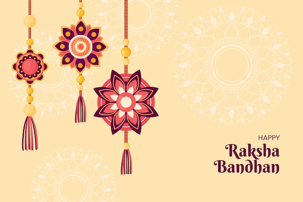 Free vector background for raksha bandhan festival celebration