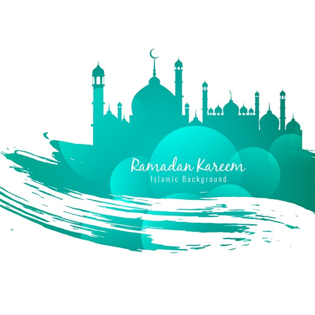 Background of ramadan kareem with mosque