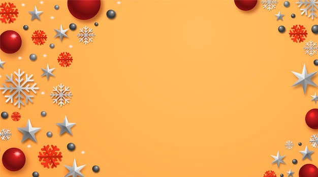 Free vector background realistic decoration christmas