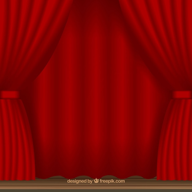 赤い劇場のカーテンの背景
