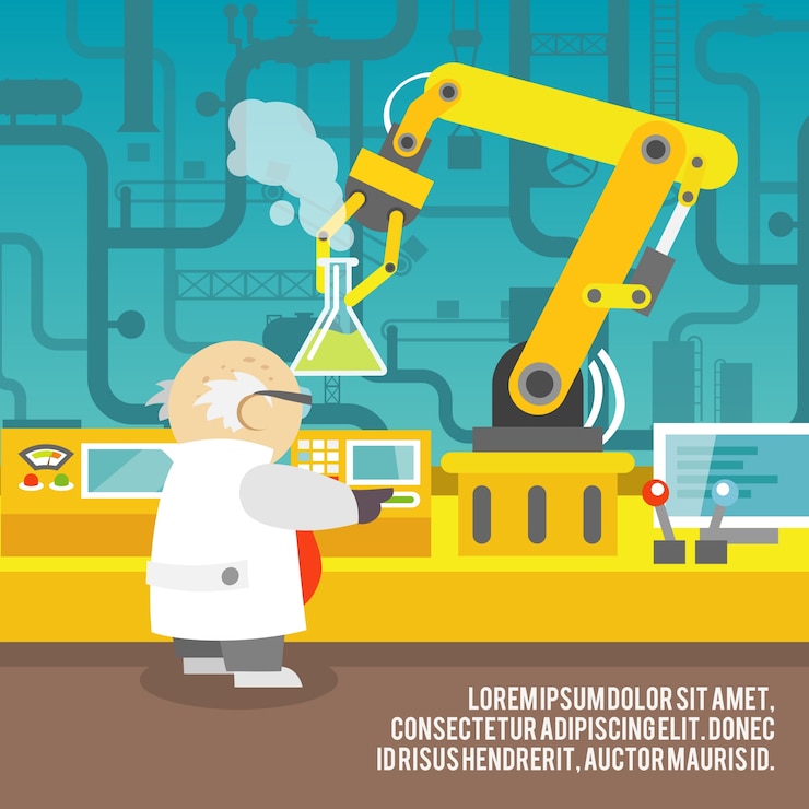 Free Vector background of robotic arm