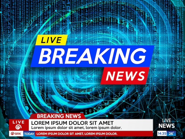 Premium Vector Background Screen Saver On Breaking News Premium Vector Background Screen Saver On Breaking News