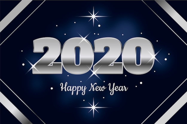 Free vector background silver new year