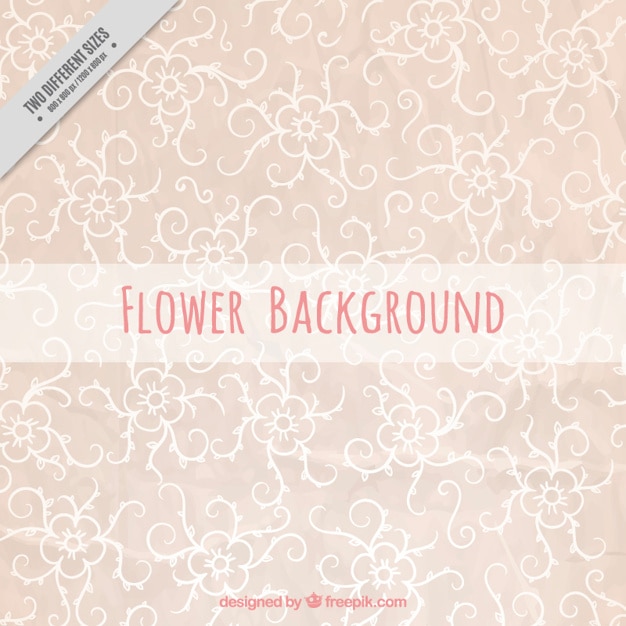 Free vector background of sketches flowers