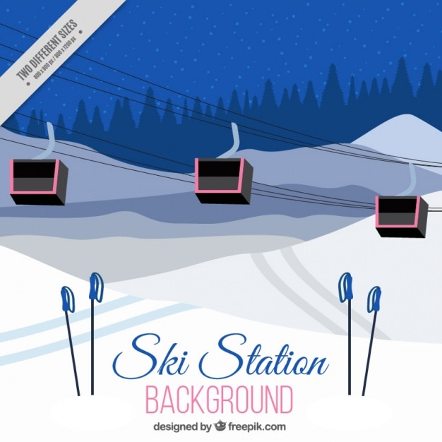 Background of ski resort