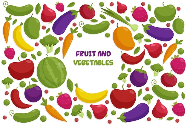 Background style fruit and vegetables