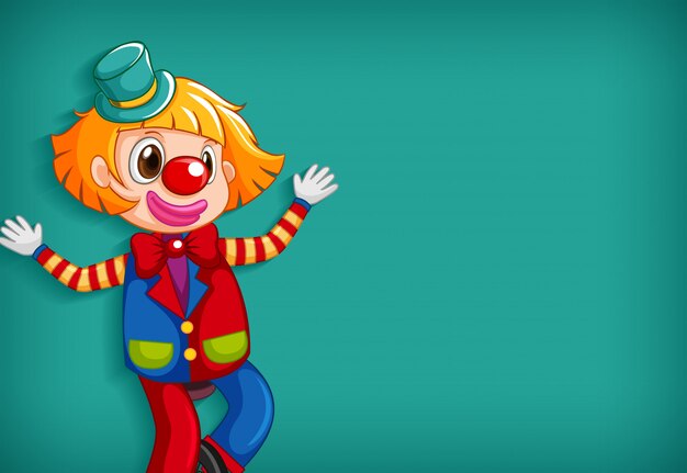 Background template design with happy clown