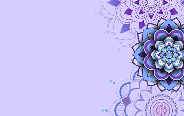 Background template design with mandala patterns