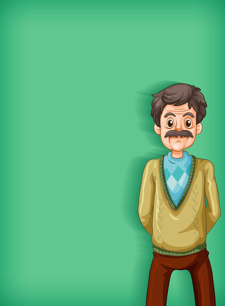 मुफ़्त वेक्टर background template design with old man smiling