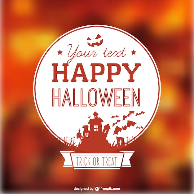 Free vector background template for halloween