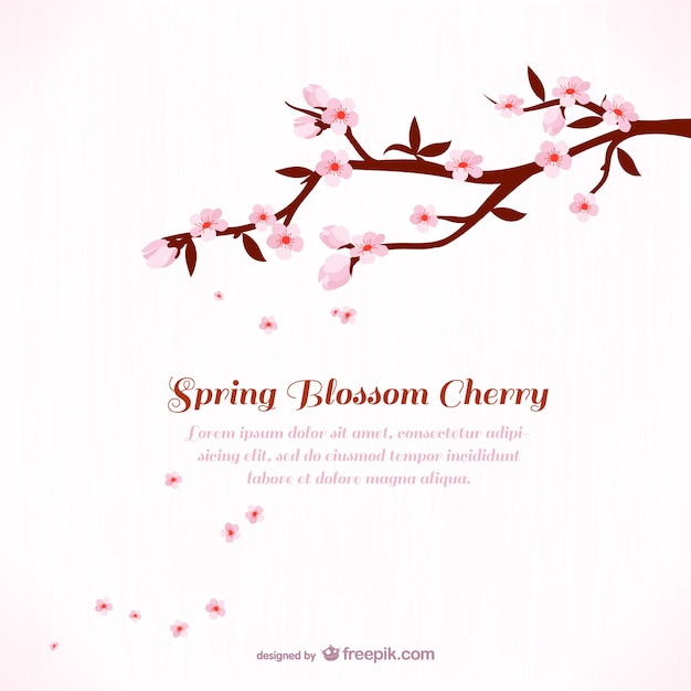 桜の花と背景テンプレート