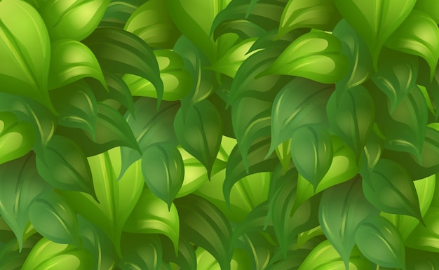 Free vector background template with green leaves