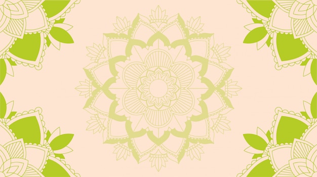 Free vector background template with mandala designs