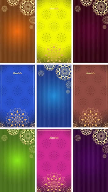 Background template with mandala designs