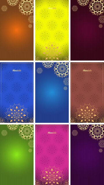 Free Vector | Background template with mandala designs