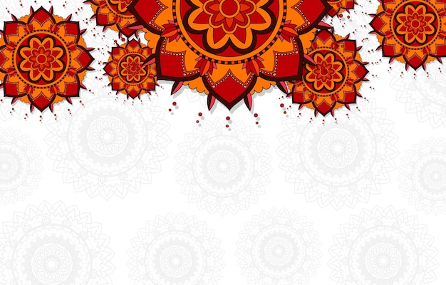 Free vector background template with mandala designs