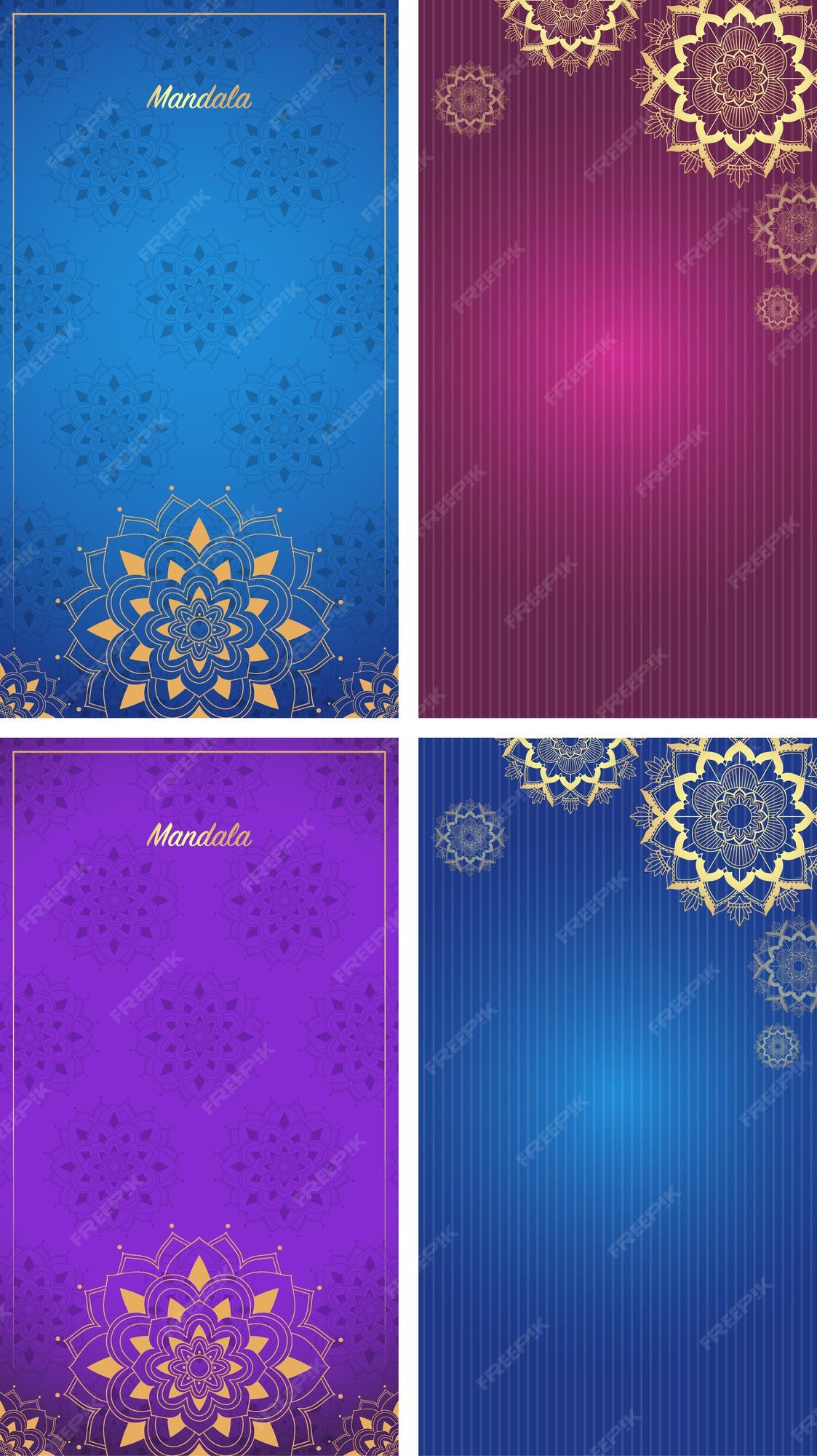 Free Vector | Background template with mandala designs