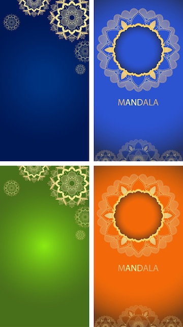 Free Vector | Background template with mandala designs