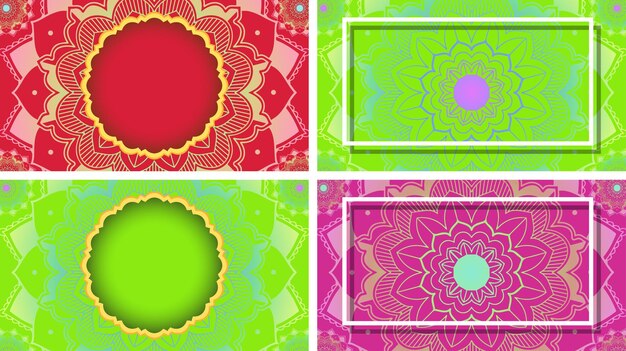 Background template with mandala designs