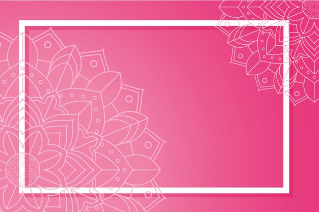 Background template with mandala frame
