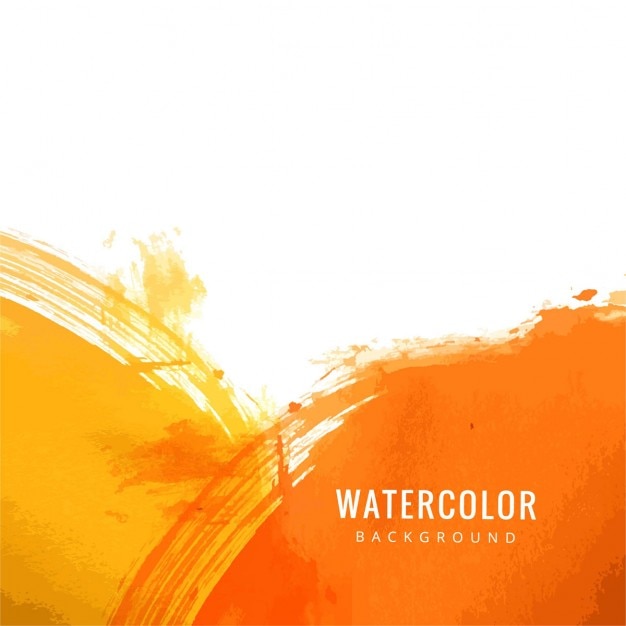 Бесплатное векторное изображение Фон текстура, желтый и оранжевый акварель