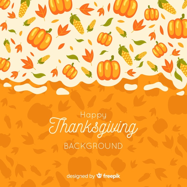 Free vector background for thanksgiving day theme