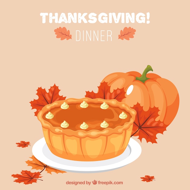 Free vector background of thanksgiving delicious cake