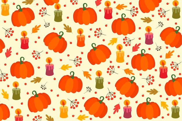 Free vector background thanksgiving in flat design