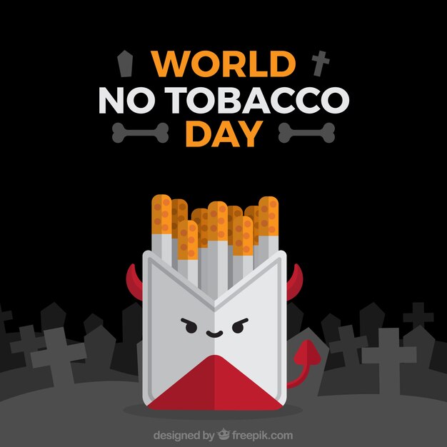 Free vector background of tobacco pack in a cemetery