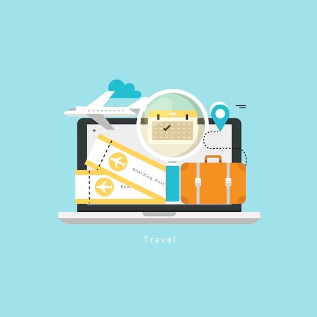 Free vector background travel search design