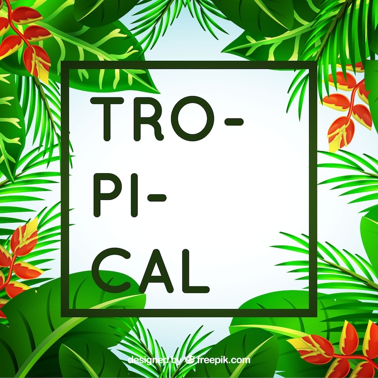 मुफ़्त वेक्टर background of tropical leaves