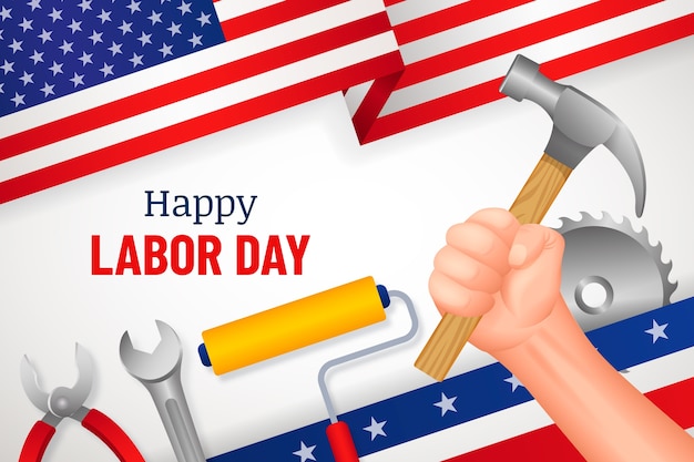 Free vector background for us labor day celebration