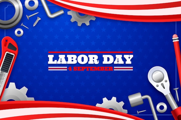 Free vector background for us labor day celebration