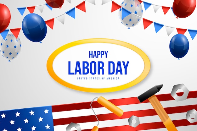 Free vector background for us labor day celebration