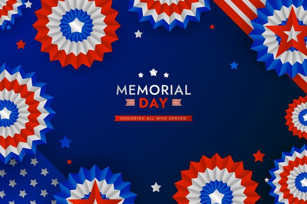 Free vector background for us memorial day celebration