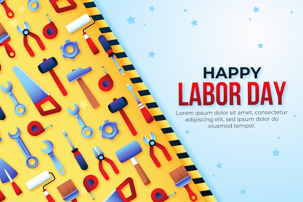 Free vector background for usa labor day celebration