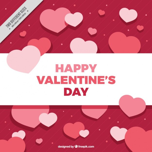 Background of valentine's day with hearts in pink tones