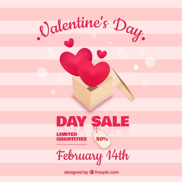 Free Vector background for valentines day sale