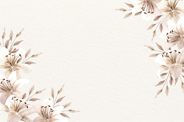 Background watercolor floral with soft colors