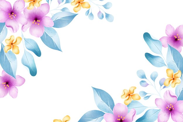 Background watercolor flowers in pastel colors