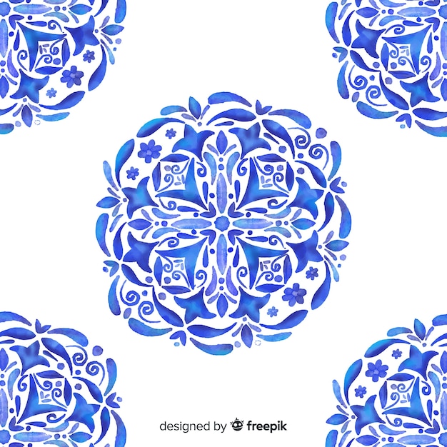 Free vector background watercolor ornamental floral