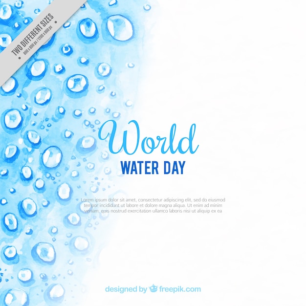 Free vector background of watercolor water droplets