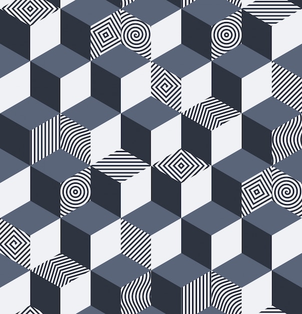 Vettore gratuito seamless pattern geometrici