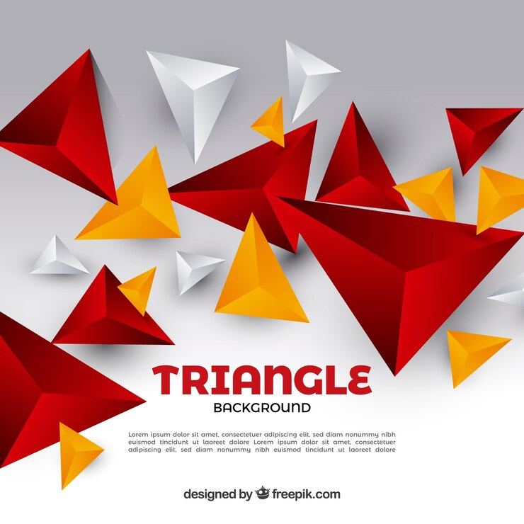Free Vector background with 3d triangles