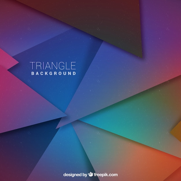 Free vector background with 3d triangles