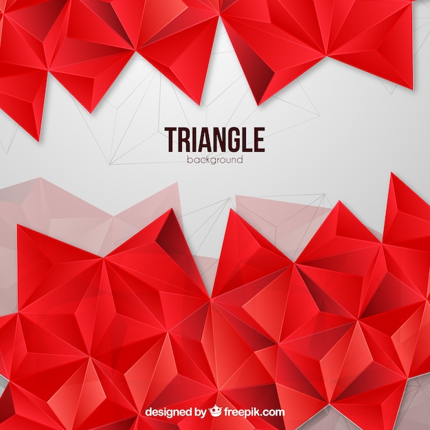 Free vector background with 3d triangles