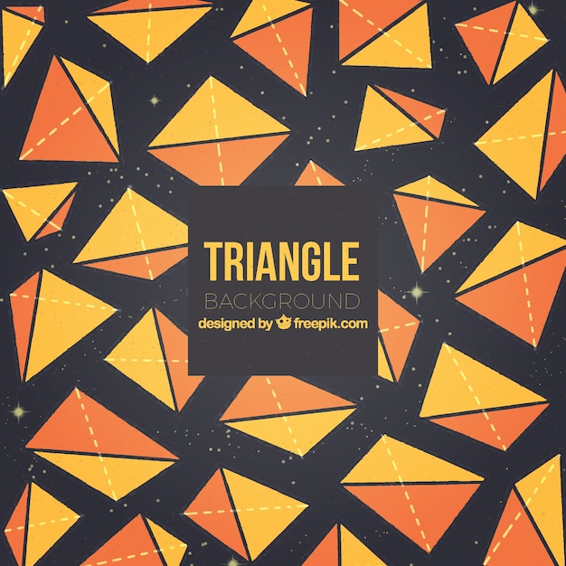 Free vector background with 3d triangles